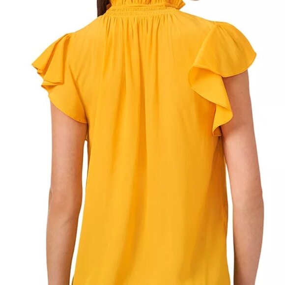 NWT 1.STATE Flutter Sleeve Split Neck Top - Picture 2 of 8